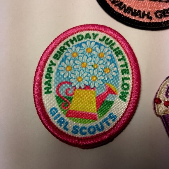Girl Scouts Of America Founder Juliette Gordon Low Patch Lot of 3 Birthday Fun - Picture 4 of 5